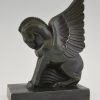 Art Deco Buchstütze Pegasus geflügelte Pferde