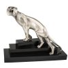 Art Deco bronze sculpture of a panther