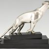 Art Deco bronze sculpture of a panther