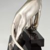 Art Deco Bronze Skulptur Panther