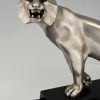 Art Deco bronze sculpture of a panther