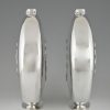 Pair of Art Deco vases silvered bronze