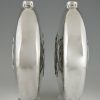 Pair of Art Deco vases silvered bronze