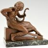 La musique serre Livres Art Deco homme et femme à la lyre