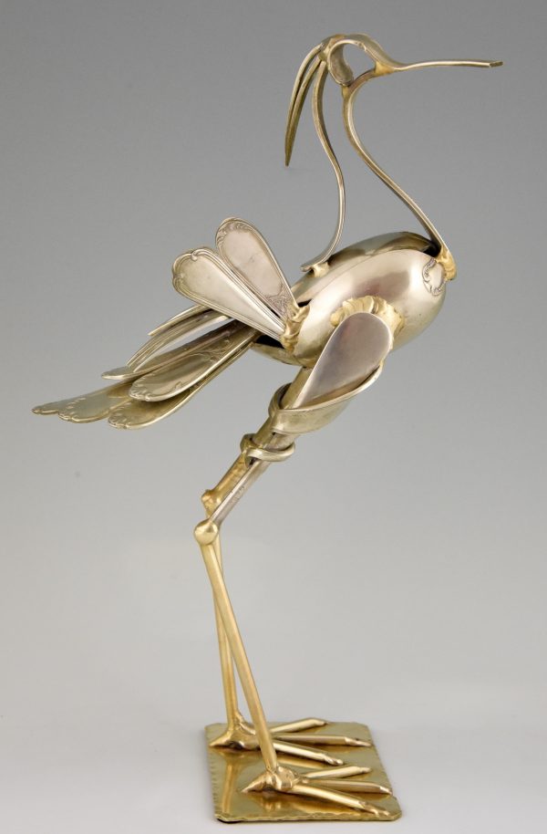 Oiseau, sculpture de couverts