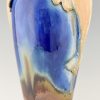 Art Deco Vase Keramik Blau mit Fisch