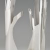 Le Mani, 2 handen, sculptuur in verzilverd metaal.