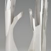 Le Mani, silver plated sculpture of 2 hands