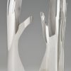 Le Mani, silver plated sculpture of 2 hands