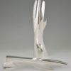 Le Mani, silver plated sculpture of 2 hands