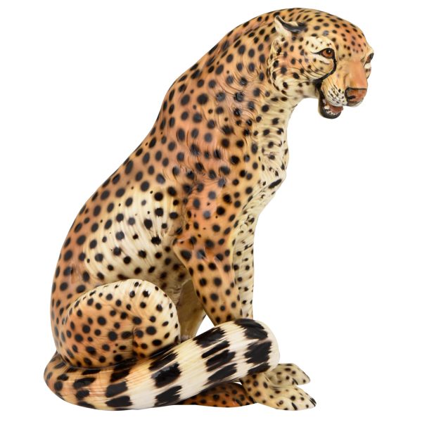 Skulptur Keramik Gepard Leopard 60er Jahre