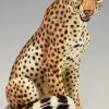 Skulptur Keramik Gepard Leopard 60er Jahre