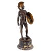 Gladiator, bronze male nude with dagger helmet and shield