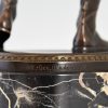 Gladiator, antiek bronzen beeld mannelijk naakt met schild