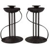 Pair of Art Nouveau iron candlesticks