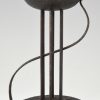 Pair of Art Nouveau iron candlesticks