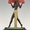 Art Deco stijl lamp ESPANA Spaanse danseres met waaier