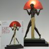 Art Deco Stil Lampe ESPANA Tänzerin mit Fächer