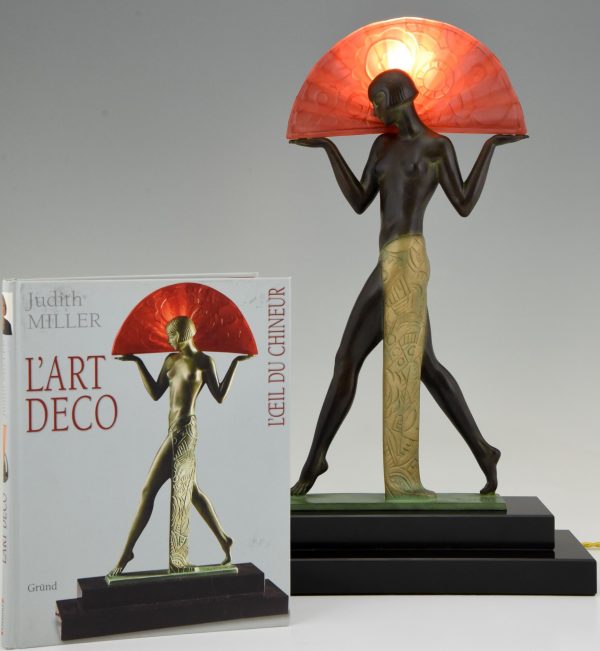 Art Deco stijl lamp Spaanse danseres met waaier Espana