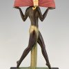 Art Deco Stil Lampe ESPANA Tänzerin mit Fächer