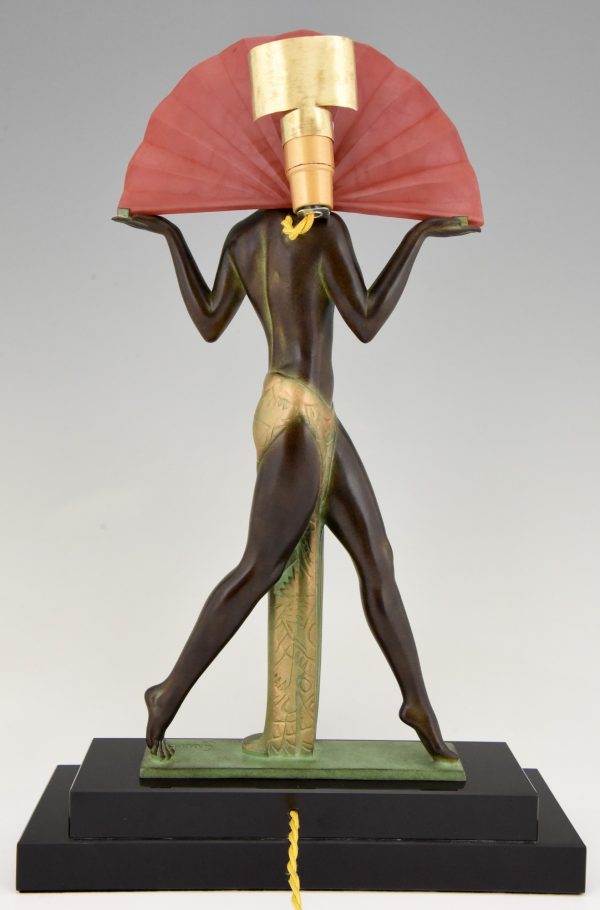 Art Deco stijl lamp ESPANA Spaanse danseres met waaier