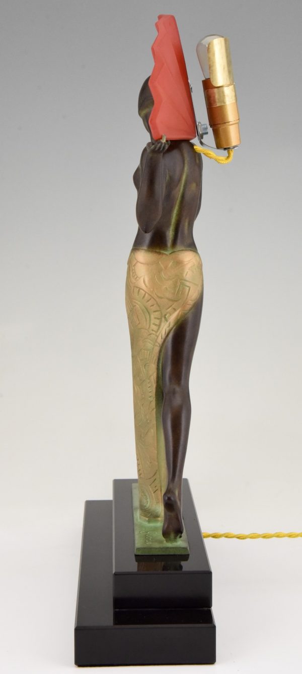 Lampe style Art Deco ESPANA danseuse a l’eventail