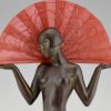 Art Deco stijl lamp ESPANA Spaanse danseres met waaier