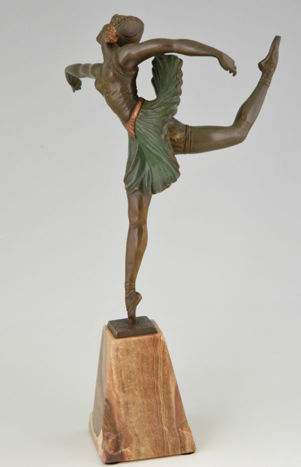 Art Deco bronze ballerina dancer