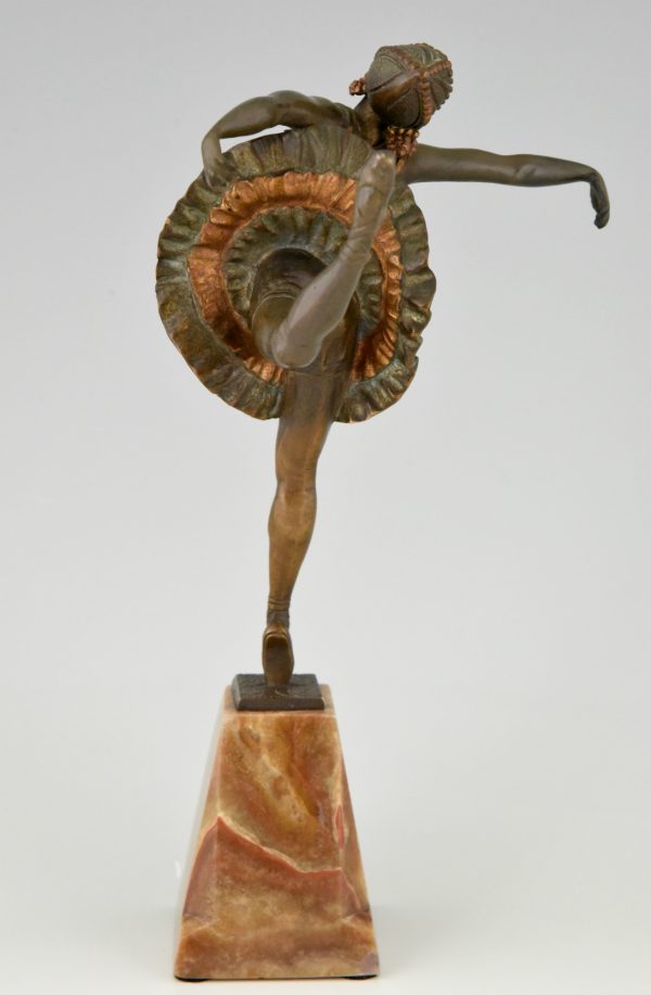 Art Deco Bronze Tänzerin Ballerina