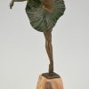 Art Deco bronzen beeld ballerina