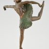 Art Deco Bronze Tänzerin Ballerina