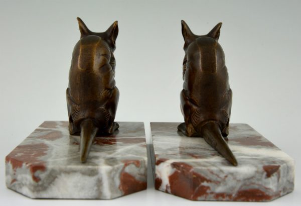 Art Deco mouse bookends