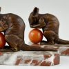 Art Deco mouse bookends