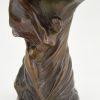 Jugendstil Vase Bronze Tänzerin Loïe Fuller