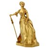 Art Nouveau gilt bronze sculpture elegant woman