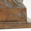 Art Deco bronzen beeld naakte jongen met boot