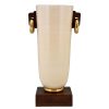 Art Deco Vase Keramik und Holz