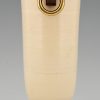 Art Deco ceramic and wood vase