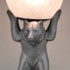 Art Deco lamp beer met glazen bol