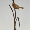 Art Deco bronzen beeld vogel