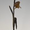 Art Deco bronze sculpture bird on a branch