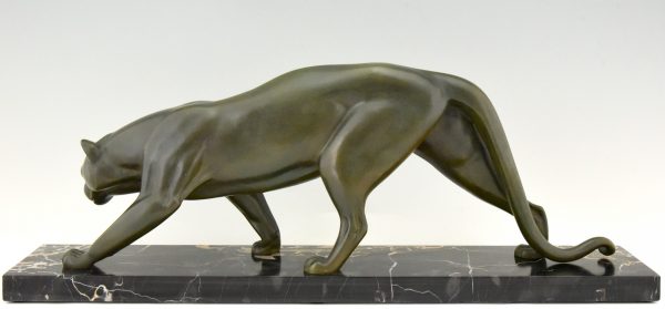 Art Deco sculptuur bronzen panter
