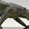 Art Deco bronze sculpture of a panther