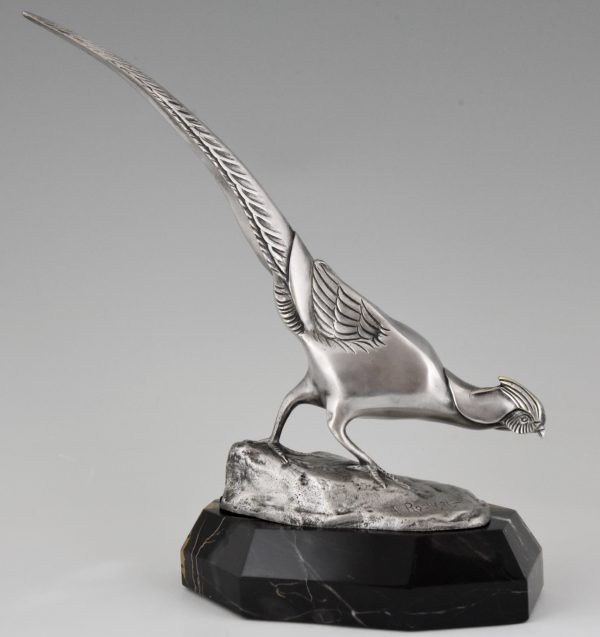 Art Deco bronze sculpture of a pheasant