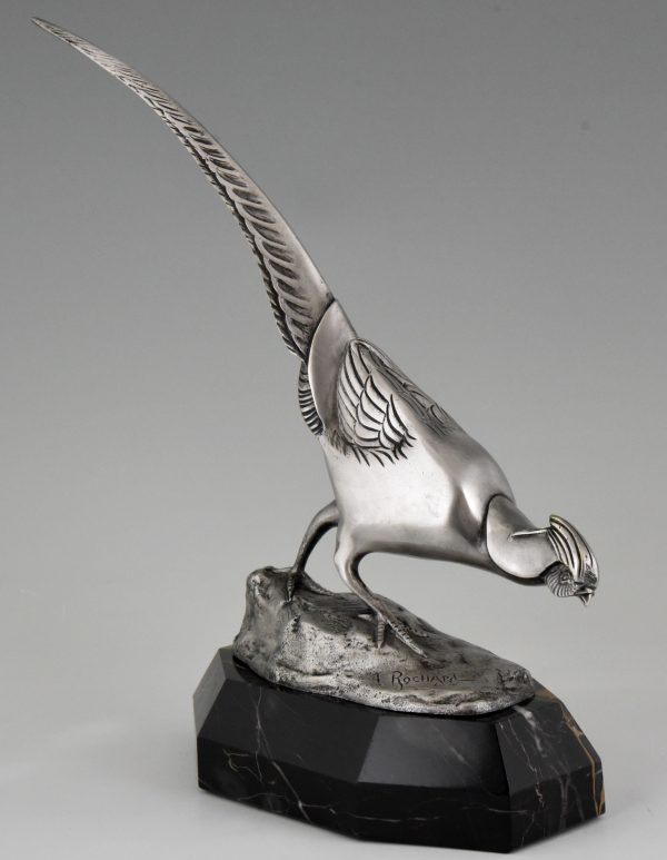 Art Deco bronze sculpture of a pheasant