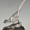 Art Deco bronze sculpture of a pheasant