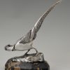 Art Deco bronze sculpture of a pheasant