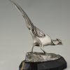 Art Deco bronze sculpture of a pheasant