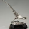 Art Deco bronze sculpture of a pheasant