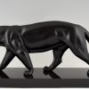 Art Deco sculpture of a black panther.